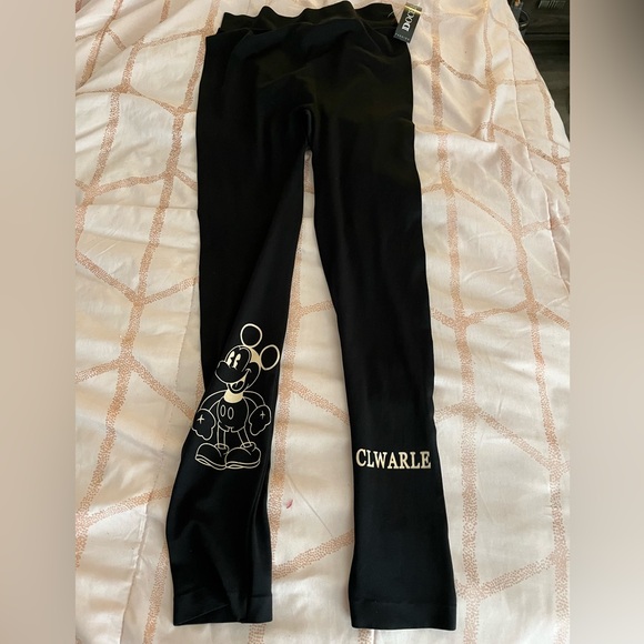 Docelle Black Leggings, Size Small/Medium, has Mickey Mouse on the front - Picture 3 of 6